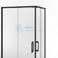 Душевой уголок LINDO, раздвижной с функцией soft close, квадратный, 100х100х195, хром