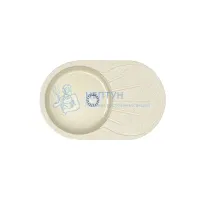 Мойка Agata 110/Q2 Бежевая 730x450х215 матовая из искусственного камня