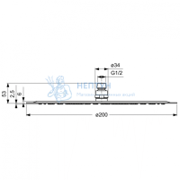 Верхний душ 200x200 Полированная нержавеющая сталь Ideal Standard B0383MY