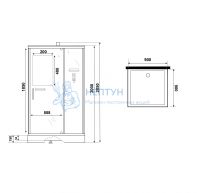Душевая кабина Niagara Standart ST90/15Q/BK 900x900x2000