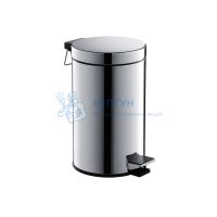 Корзина для мусора с педалью, 8л AQUATEK, полир. хром AQ4992CR