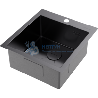 Прямоугольная одинарная мойка Omoikiri Akisame 46 Вороненая сталь 4973095