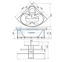 Акриловая ванна Triton Сабина 160x160 угловая Н0000099987
