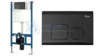 Инсталляция с клавишей REA F Black mat REA-E3652