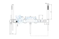 Cмесители для ванны и душа Knotlor SS-22/GM