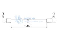 Шланг для душа 120 см ПВХ AQUATEK AQ2104CR