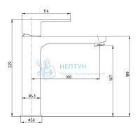 Смеситель для умывальника с удлиненным корпусом ECA Nita ECA 102188041EX