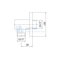 Шланговое подсоединение ECA 102126388C1EX матовое черное