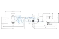 Cмесители для ванны и душа Knotlor KN-22/BL