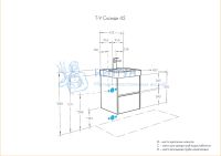 Тумба под раковину AQUATON Сканди 45 белая, дуб рустикальный 1A251601SDZ90