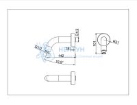 Кронштейн верхнего душа D&K DC1004892 хром