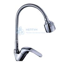 Смеситель для кухни с гибким изливом VIEIR V033523 латунь d35мм крепл. гайка