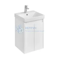 Тумба под раковину AQUATON Сканди Doors 45 белый глянец, белый матовый, 1A278701SD010