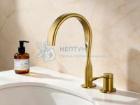 Смеситель Abber Tanz AF8C09BG для раковины, золото брашированное