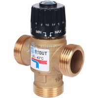 Термостатический смесительный клапан Stout для систем отопления и ГВС. G 1” M SVM-0120-254325