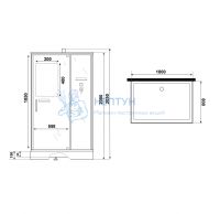 Душевая кабина Niagara Standart ST100/80/15Q/BK 1000x800x2000