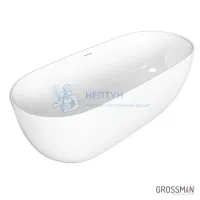 Акриловая ванна Grossman 160x80 отдельностоящая овальная GR-2502M