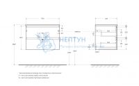 База под раковину подвесная BelBagno KRAFT-700-2C-SO-VO