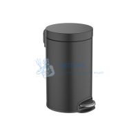 Корзина для мусора с педалью, 8л AQUATEK, матовый черный AQ4992MB