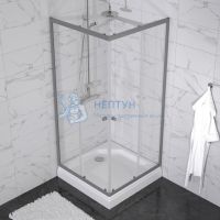 Душевое ограждение "Вента-Графит" 90x90, квадрат, низ. подд. Triton