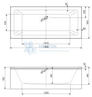 Акриловая ванна Cezares Plane 180x80 прямоугольная PLANE MINI-180-80-42