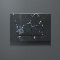 Клавиша смыва, универсальная, чёрный мрамор, On-X, 001, Iddis, ONX01B0i77