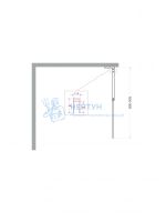 Душевая перегородка BelBagno UNO-L-1-TB-90-GR-GM