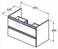 Тумба для умывальника Ideal Standard TESI T0051OV