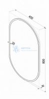 Зеркало Континент Prime Led 45x80 см, LED подсветка, сенсорный выключатель ЗЛП1099