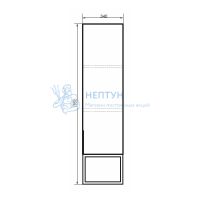 Шкаф-колонна Comforty Равенна Лофт-35 дуб темно-коричневый 00-00006913