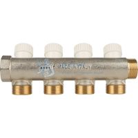Коллектор распределительный 3/4", 4 отвода 3/4"ЕК Stout SMB 6851 343404