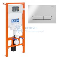 Инсталляция для унитаза BelBagno BB002-80 с кнопкой смыва BelBagno BB005-PR-CHROME
