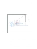 Душевая перегородка BelBagno UNO-L-1-TB-60-C-GM