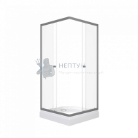 Душевое ограждение "Вента-Графит" 90x90, квадрат, низ. подд. Triton