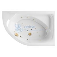Акриловая ванна Excellent Aquarella 150x100 асимметричная WAEX.ARP15.RELAX.GL золото