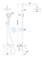 Душевая колонна со смесителем Bravat F6337371CP-A-RUS