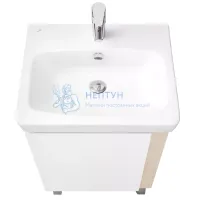 Тумба под раковину AQUATON Кантри 55 белый, дуб верона 1A257601AHB20