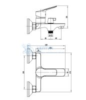 Смеситель для ванны с коротким изливом RUSH SAMUI SA0930-44
