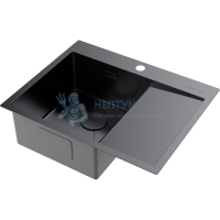 Прямоугольная одинарная мойка Omoikiri Akisame 65-L Вороненая сталь 4973097