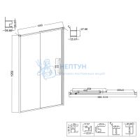 Душевая дверь Niagara Nova NG-84-L10CHB 1000x0x1950