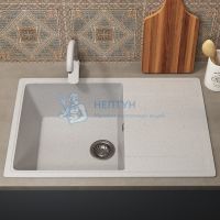 Кухонная мойка из искусственного камня Uperwood ECON UPD-507-001, прямоугольная, белая матовая