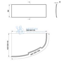 Акриловая ванна Ravak Asymmetric 160x105 асимметричная C461000000