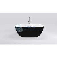 Акриловая ванна Black & White Swan 180x75 отдельностоящая овальная черная 111SBBL