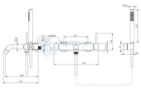 Cмесители для ванны и душа Knotlor SS-23