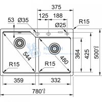 Мойка UBG 620-78 серая Franke 114.0595.531
