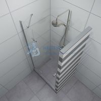 Дверь душевая Triton Бруно 99x190, профиль хром, стекло прозрачное Щ0000053750