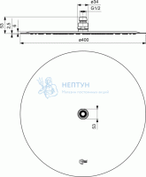 Верхний душ 400x400 Полированная нержавеющая сталь Ideal Standard B0386MY