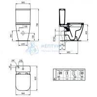 Чаша напольного унитаза Ideal Standard i.life S T459601