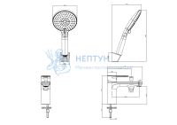 Смеситель на борт ванны Оружейная сталь Aquatek Ника AQ1844BGM