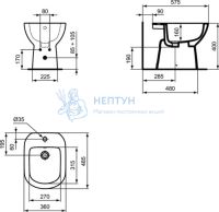 Напольное биде Ideal Standard TEMPO T510201